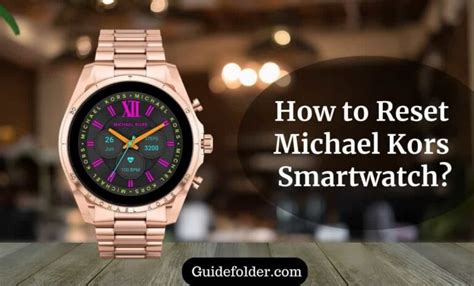 how to reset Michael Kors bradshaw